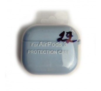 Чехол для наушников AirPods 3 Protection Case с карабином (22) голубой#2095755