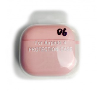 Чехол для наушников AirPods 4 Protection Case с карабином розовый (06)#2095712