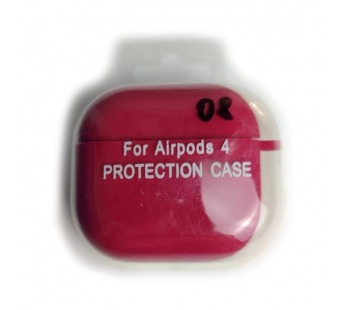 Чехол для наушников AirPods 4 Protection Case с карабином малиновый (08)#2095731