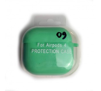 Чехол для наушников AirPods 4 Protection Case с карабином мятный (09)#2095730