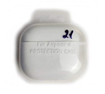 Чехол для наушников AirPods 4 Protection Case с карабином белый (21)#2095713