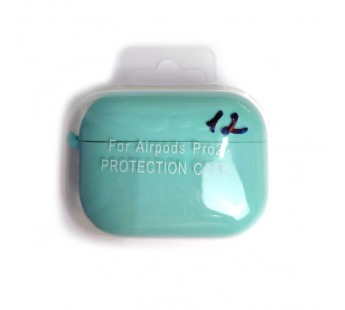 Чехол для наушников AirPods Pro/Pro2 Protection Case с карабином (12) бирюзовый#2095687