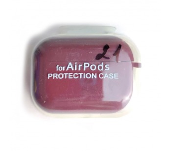 Чехол для наушников AirPods Pro/Pro2 Protection Case с карабином (21) бордовый#2095683