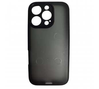 Чехол силикон-пластик iPhone 16 Pro матовый с окантовкой черный#2092486
