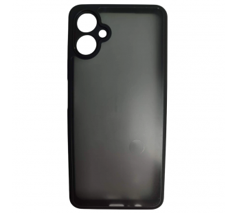 Чехол силиконовый Samsung A06 матовый с окантовкой черный#2092498