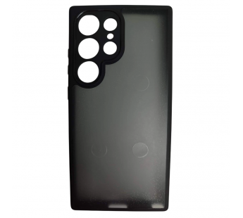 Чехол силиконовый Samsung S24 Ultra матовый с окантовкой черный#2092472