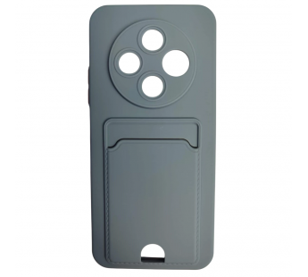 Чехол силиконовый Tecno Spark 30С матовый цветной с визитницей серый#2092183