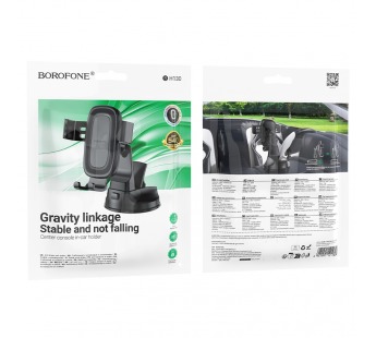 Держатель для телефона BOROFONE BH130, на присоске, черный#2092746