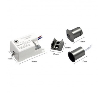 BEZTENI сенсорный датчик ВЗМАХ 220V (серый), шт#2092993