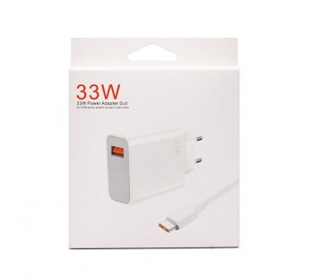 Адаптер Сетевой с кабелем ORG Xiaomi [BHR4996GL] (повр. уп.) USB 33W (USB/Type-C) (B) (white(240471)#2092963