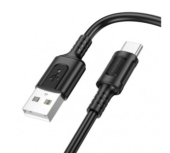 Кабель USB - Type-C Borofone BX111 Feliz (повр. уп.) 100см 3A  (black) (240475)#2092957