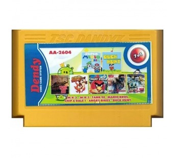 Картридж Dendy  AA-2604 (MK3, MK5, Tank90, Chip & Dale, Duck Hunt, Mario Brother)#2093058