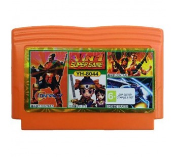 Картридж Dendy  YH-8044 4 in 1 (Contra 3, Grad IV, Contra 7, 3 Eyes)#2093063