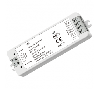 Bezteni RF-контроллер V3 3CH*4A 12-24V, шт#2093810