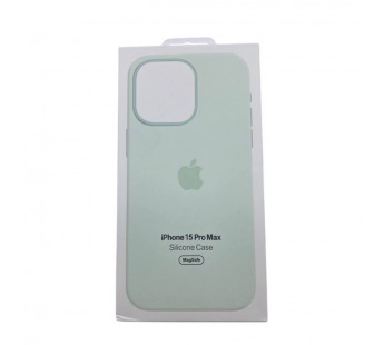 Чехол iPhone 15 Pro Max Silicone Case MagSafe OR с Анимацией Soft Mint#2094103