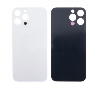 Задняя крышка для iPhone 12 Pro Max (A2411) Белый (стекло, узкий вырез под камеру, логотип) - Премиум#2096731