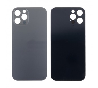 Задняя крышка для iPhone 12 Pro (A2407) Серый (стекло, узкий вырез под камеру, логотип) - Премиум#2096714