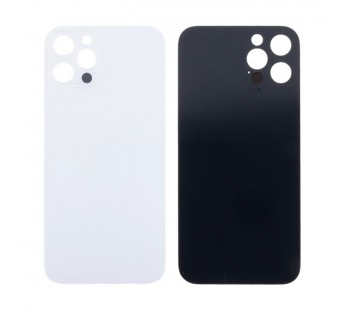 Задняя крышка для iPhone 12 Pro (A2407) Белый (стекло, узкий вырез под камеру, логотип) - Премиум#2096707