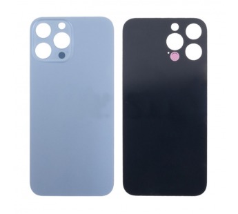 Задняя крышка для iPhone 13 Pro Max (A2645) Голубой (стекло, узкий вырез под камеру, логотип) - Премиум#2096694