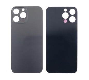 Задняя крышка для iPhone 13 Pro Max (A2645) Серый (стекло, узкий вырез под камеру, логотип) - Премиум#2096197