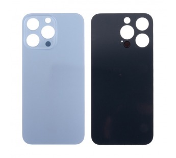 Задняя крышка для iPhone 13 Pro (A2640) Голубой (стекло, узкий вырез под камеру, логотип) - Премиум#2096196