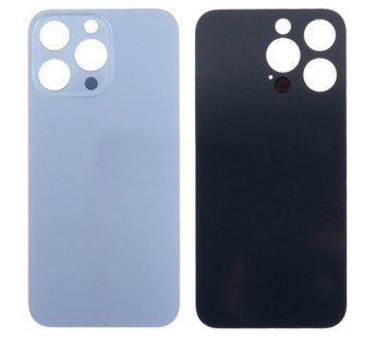 Задняя крышка для iPhone 13 Pro (A2640) Голубой (стекло, узкий вырез под камеру, логотип) - Премиум#2137482