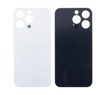 Задняя крышка для iPhone 13 Pro (A2640) Белый (стекло, узкий вырез под камеру, логотип) - Премиум#2096195