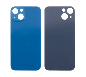Задняя крышка для iPhone 13 (A2635) Синий (стекло, узкий вырез под камеру, логотип) - Премиум#2096191