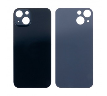 Задняя крышка для iPhone 13 (A2635) Черный (стекло, узкий вырез под камеру, логотип) - Премиум#2096186