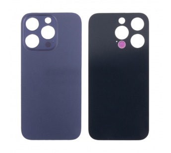Задняя крышка для iPhone 14 Pro (A2891) Темно-фиолетовый (стекло, узкий вырез под камеру, логотип) - Премиум#2096179