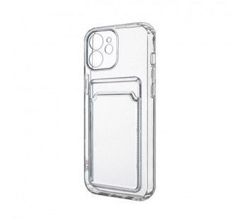 Чехол-накладка для iPhone 12 (с защитой камеры, карманом для карт, прозрачный)#2095650