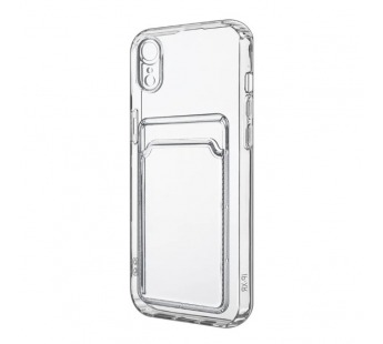 Чехол-накладка для iPhone Xr (с защитой камеры, карманом для карт, прозрачный)#2095665