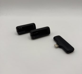 Микрофон потоковый беспроводной J113 (2 микрофона+ресивер iphone) черный#2142778