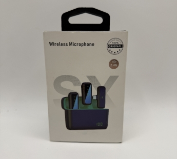 Микрофон потоковый беспроводной SX6 (2 микрофона+ресивер iphone) черный#2142780