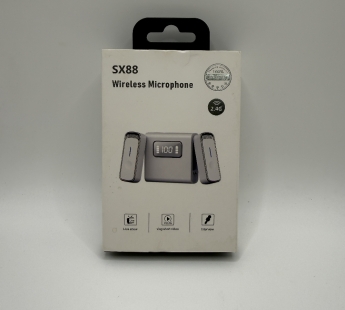 Микрофон потоковый беспроводной SX88 (2 микрофона+ресивер iphone) черный#2142791