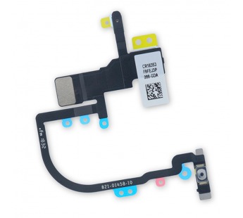 Шлейф для iPhone Xs/Xs Max (A2097/A1920/A1921/A2101) на кнопку включения/микрофон - Премиум#2095365