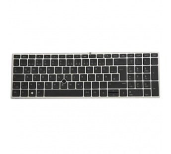 Клавиатура для HP ProBook 650 G5 черная с серой рамкой (оригинал)#2100883