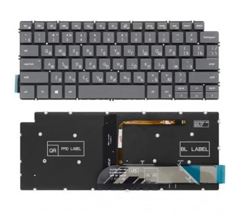 Клавиатура для Dell Latitude 3410 серебряная с подсветкой#2100871