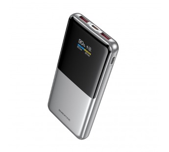 Внешний аккумулятор 10 000 mAh BOROFONE BJ75 (USB QC3.0/PD 20W/диспоей) серебро#2126418
