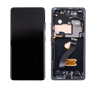 Дисплей для Samsung Galaxy S21 Ultra (G998B) модуль с рамкой Черный - OR Ref. (SP)#2121004
