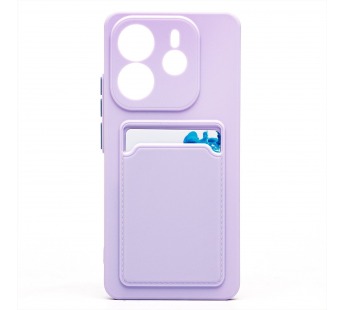 Чехол-накладка - SC337 с картхолдером для "Xiaomi Redmi Note 14 4G" (light violet) (239943)#2096560