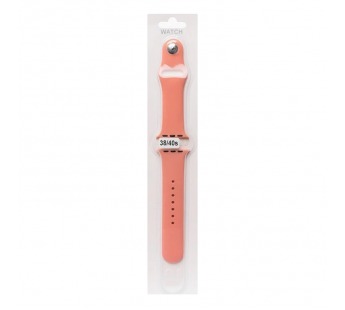 Силиконовый ремешокдля часов Apple Watch 38/40/41мм силикон на кнопке (L) папайя#2099396