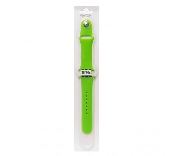 Силиконовый ремешокдля часов Apple Watch 38/40/41мм силикон на кнопке (S) зеленый#2099395