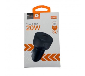 Автомобильное зарядное устройство Type-C WUW C241 (1Type-C PD 20W) Черный#2095985