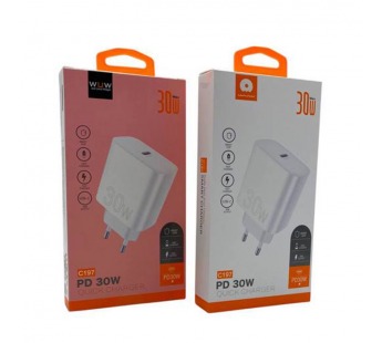Сетевое зарядное устройство Type-C WUW C197 (1Type-C PD 30W) Белый#2095983