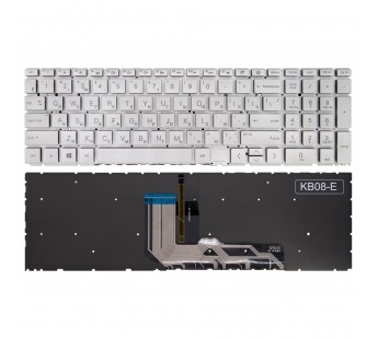 Клавиатура для HP Envy 17-cg серебряная с подсветкой#2095943