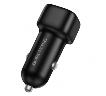 Адаптер автомобильный BOROFONE BZ34, 18W QC3.0 (черный)#2096436