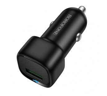 Адаптер автомобильный BOROFONE BZ34, 18W QC3.0 (черный)#2096437