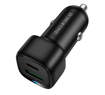 Адаптер автомобильный BOROFONE BZ34B 38W (PD20W+QC3.0) черный#2097369