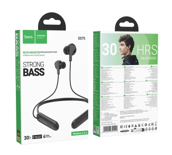 Спортивные Bluetooth-наушники Hoco ES75 (черный)#2096380
